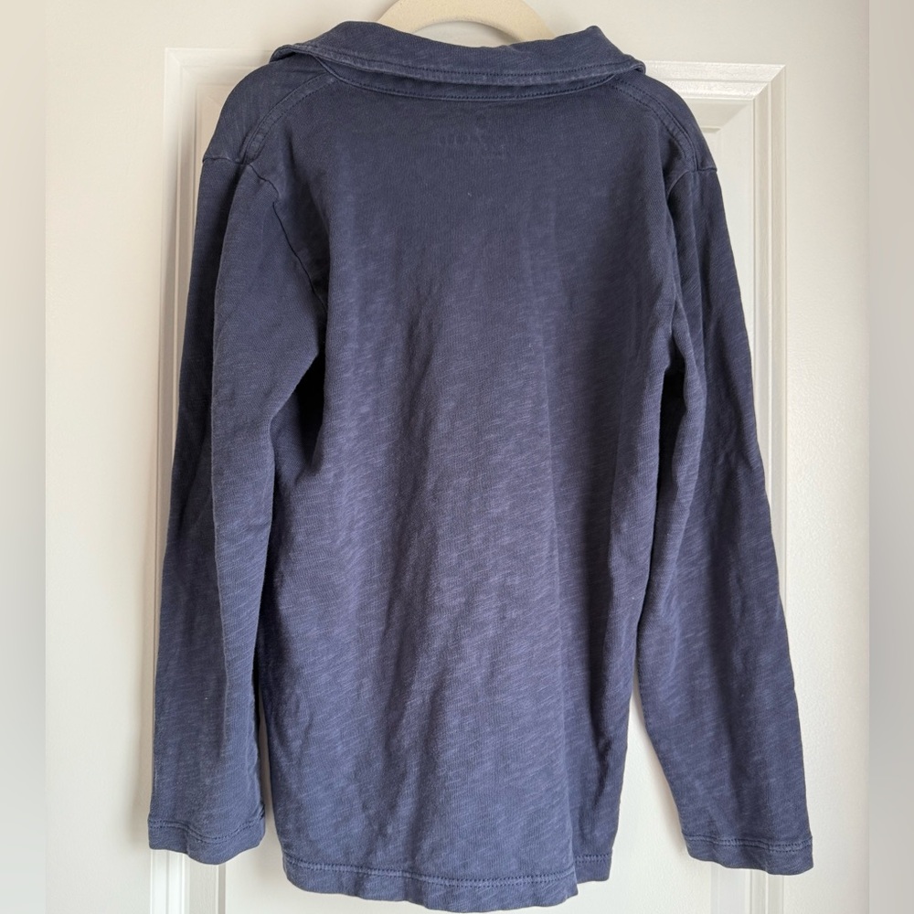 Crewcuts Blue long sleeve boys polo, size 6/7, 100%cotton, worn once - Picture 2 of 4